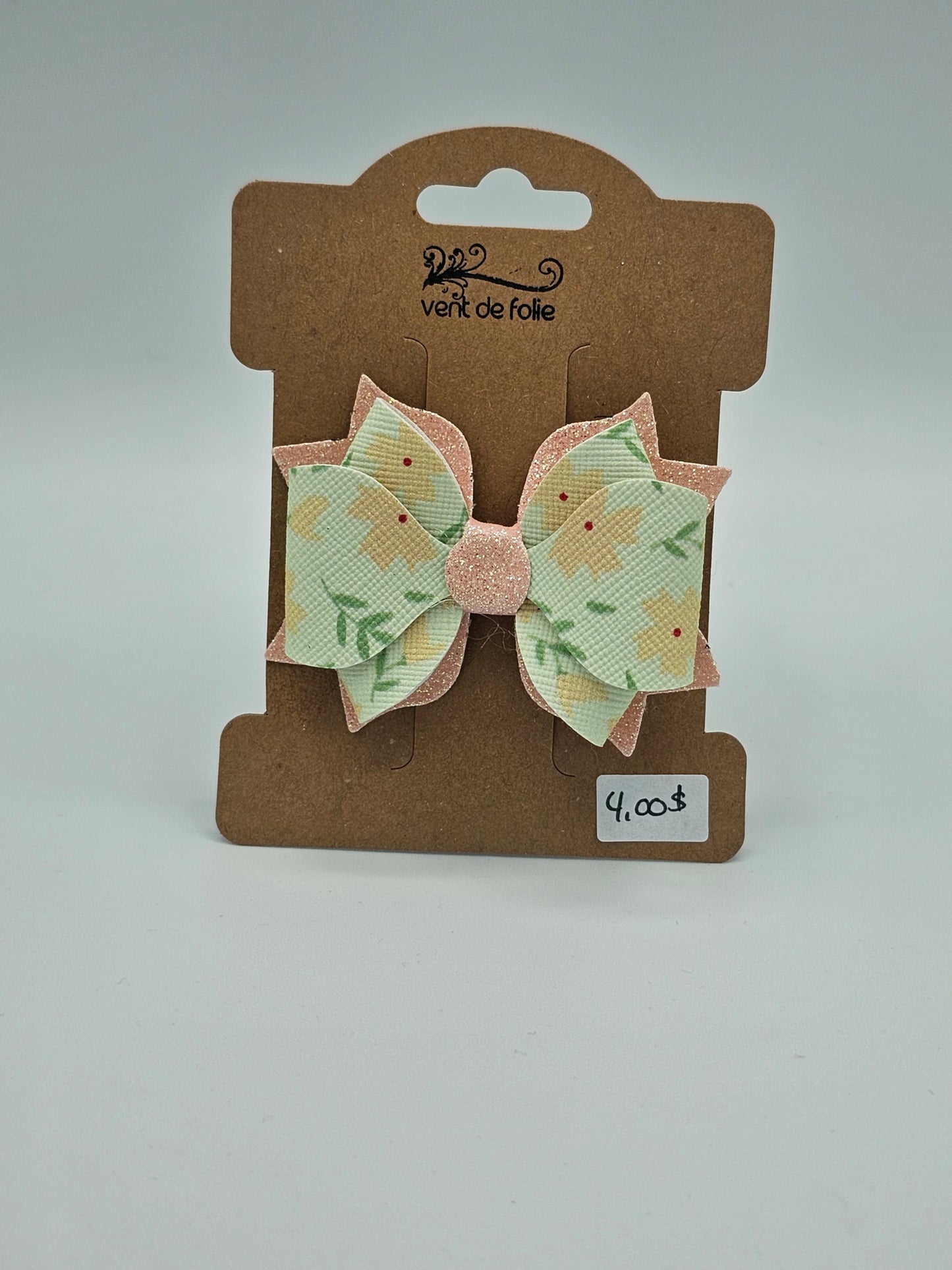 Barrette Fleurs pêches