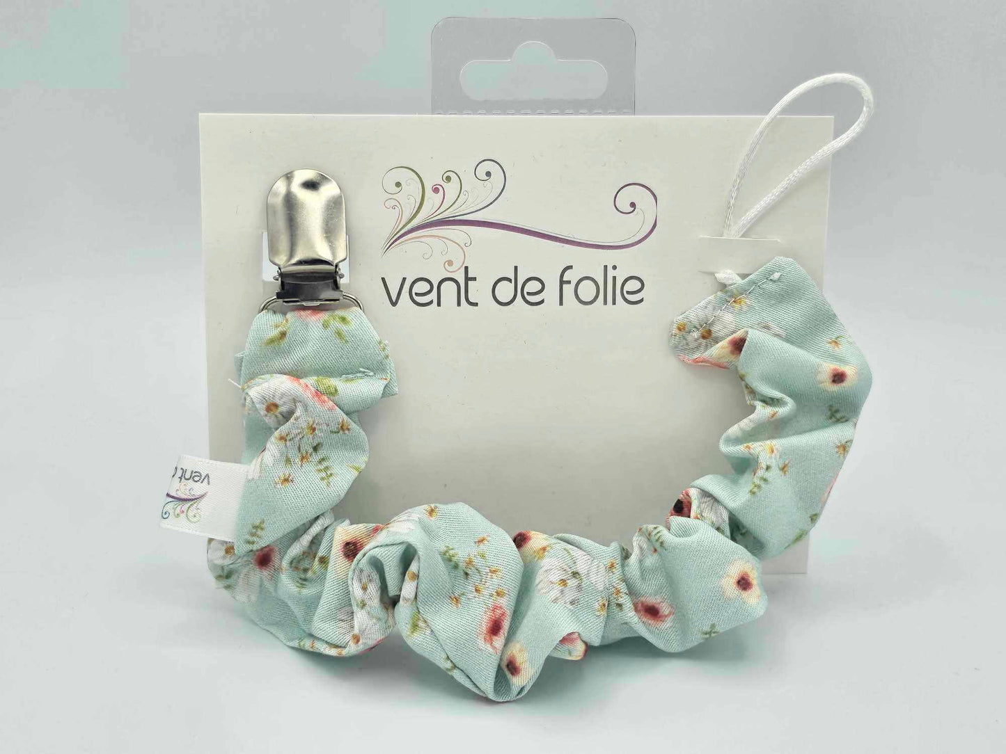Attache-suce Floral boho bleu clair