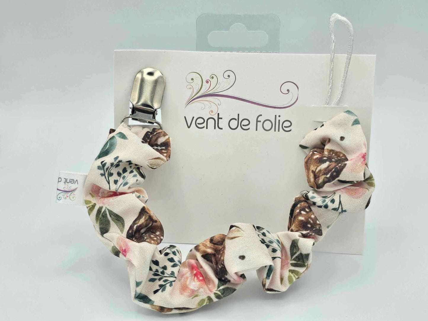 Attache-suce Chevreuil fleur rose
