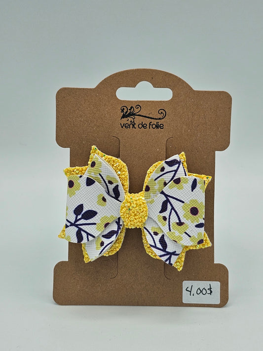 Barrette Fleurs jaunes