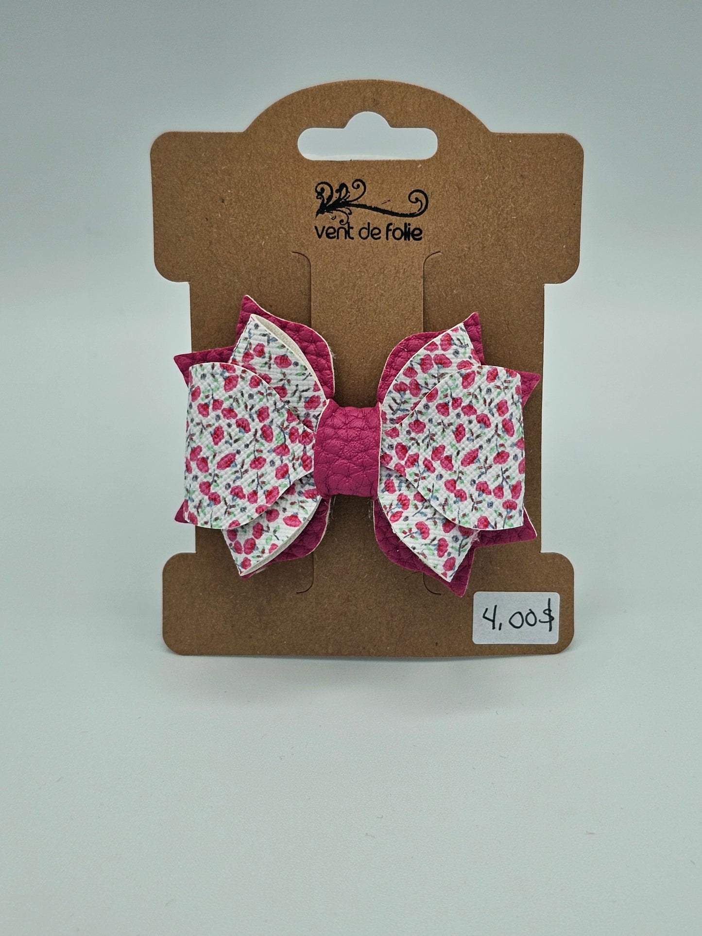 Barrette Petites fleurs roses