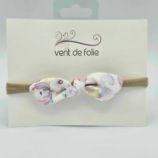 Bandeau Licorne et coeurs